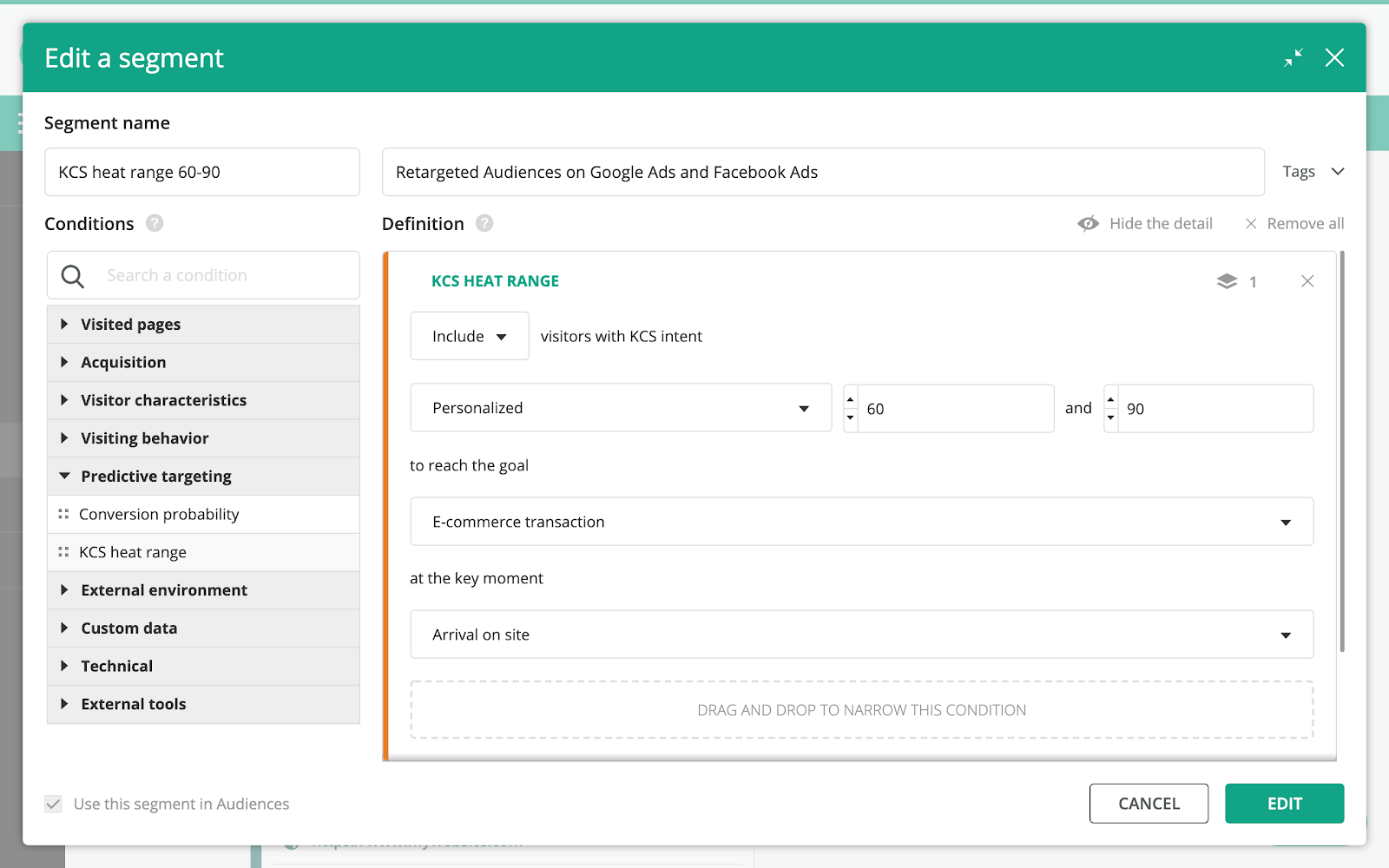 How to set up the audience for retargeting